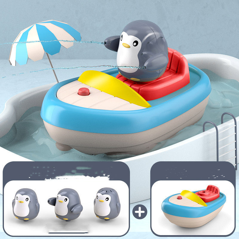Kleinkind Bad Spielzeug Squirting Penguin Elektrische Boot Spielzeug Mit 3 Penguins Sprinkler Automatische Sprinkler Badewanne Spielzeug Für Baby Kleinkind Bad spielzeug Squirting Penguin Elektrische Boot Spielzeug Mein Shop