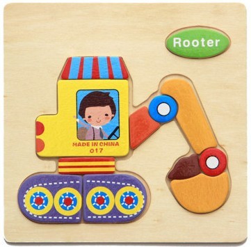 Holz drei dimensionales Kinderspiel zeug