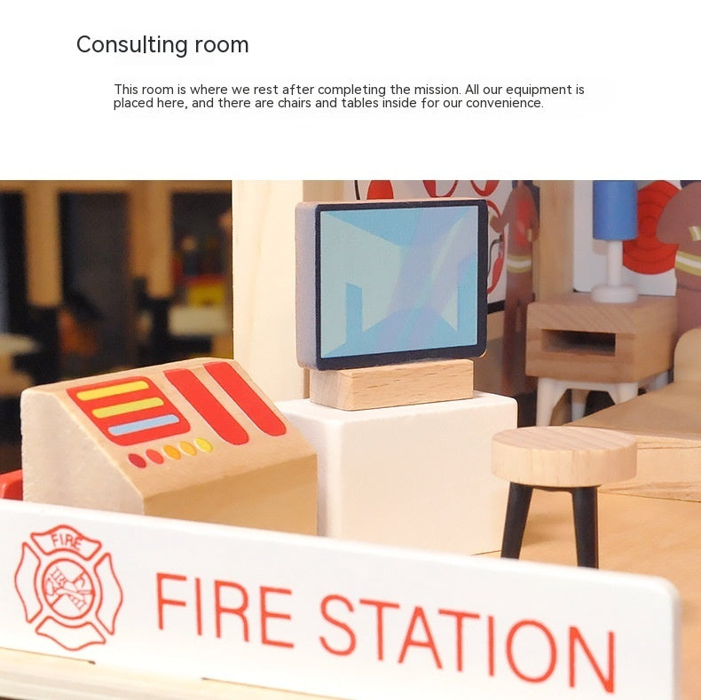 mytooy Feuerwehrstation aus Holz