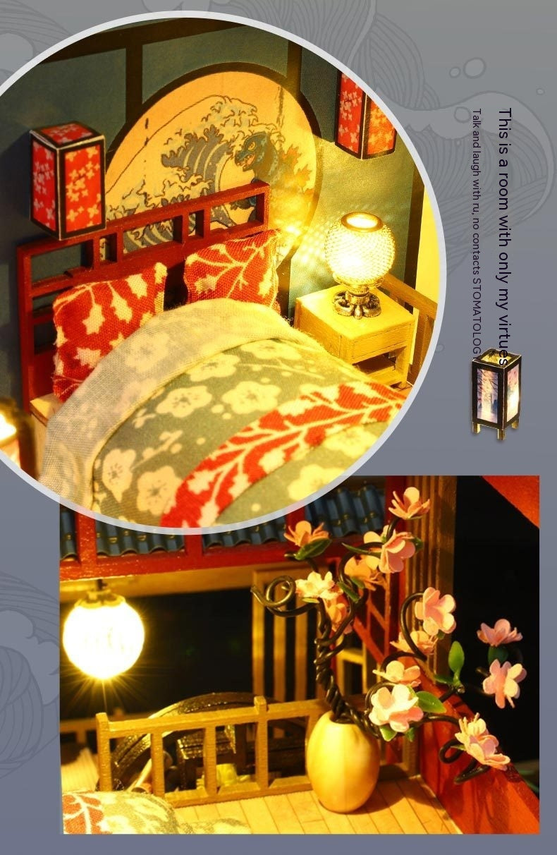 Handgemachte Montage von japanischen Stil Haus Modell Spielzeug