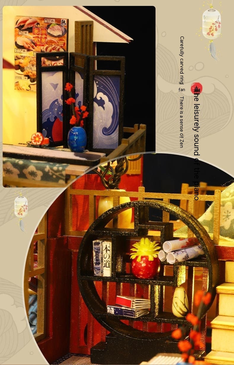 Handgemachte Montage von japanischen Stil Haus Modell Spielzeug