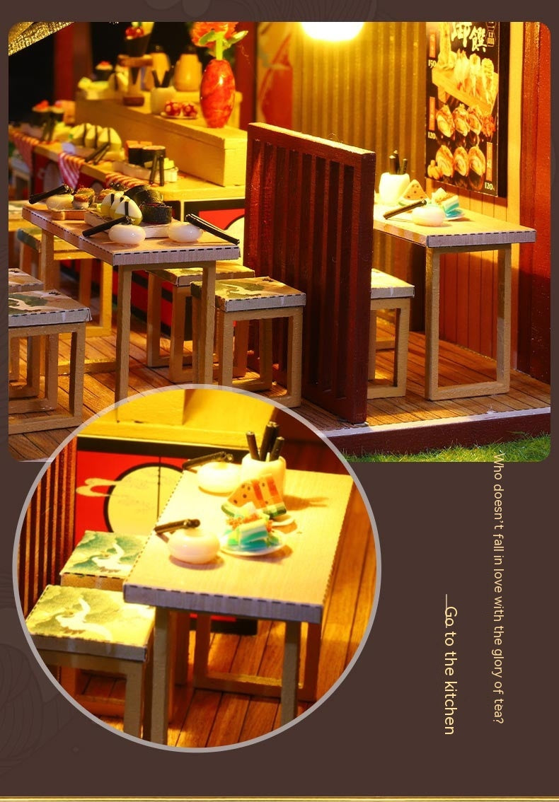 Handgemachte Montage von japanischen Stil Haus Modell Spielzeug