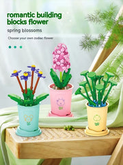 Bausteine Blumentopf DIY kleine Partikel Pädagogisches Spielzeug Desktop Dekoration Puzzle