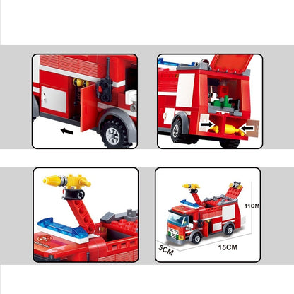 Jet Fire Truck Puzzle Assembled Particle Building Blocks Children's Toys