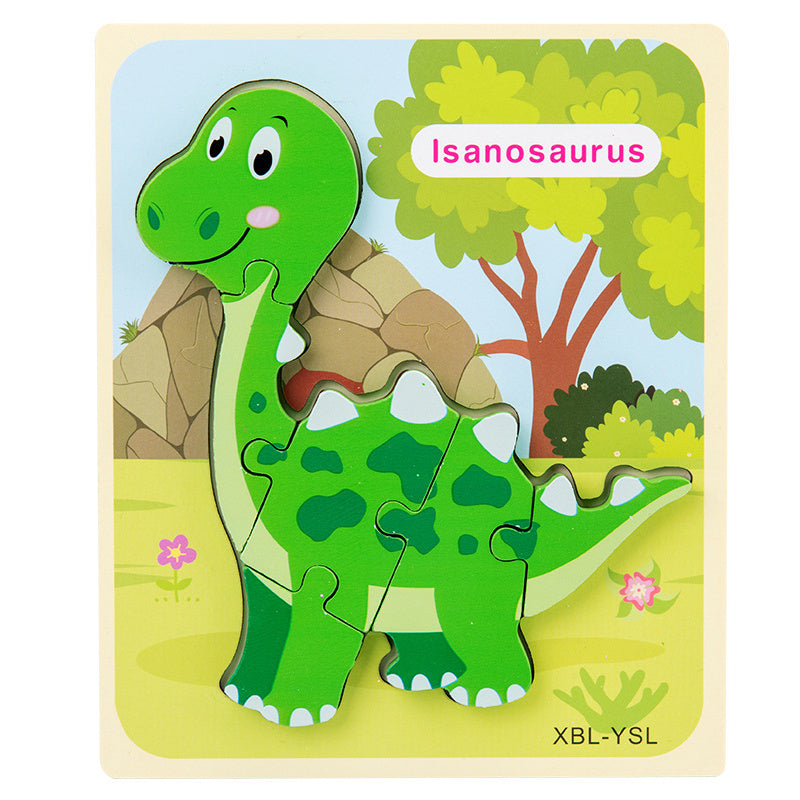 Holz 3D Dinosaurier Hand Greifen Bord Puzzle