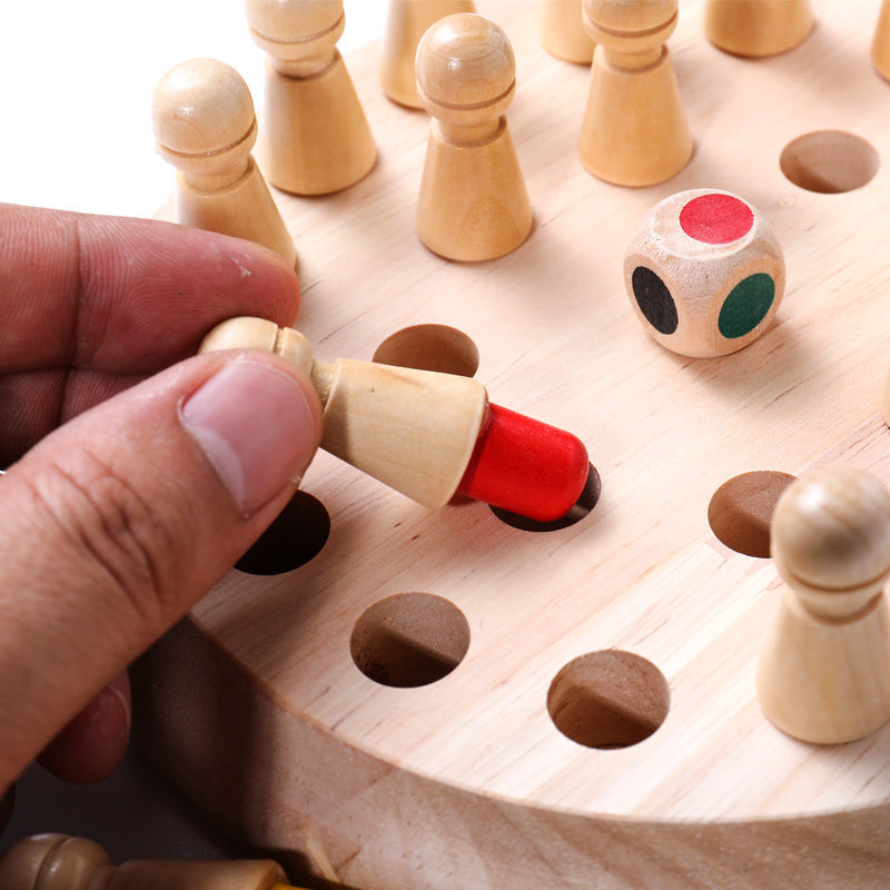 Kind Holz Puzzle Spielzeug Speicher Schach