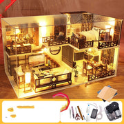 Mini Holz Haus Montieren 3D Miniaturas Puzzle Spielzeug Für Kinder Mädchen Geschenk