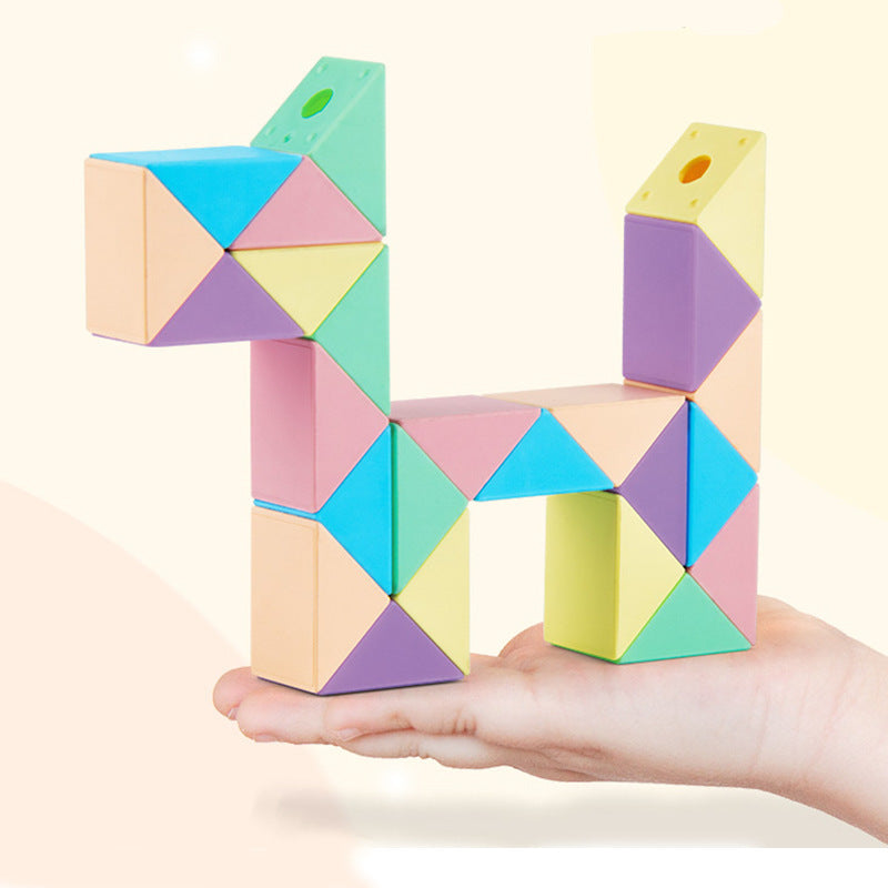 Schlange Twist Cube Stress Relief Pädagogisches Spielzeug Kinder Geschenke Magie Schlange Herrscher Puzzle Klapp Pädagogische