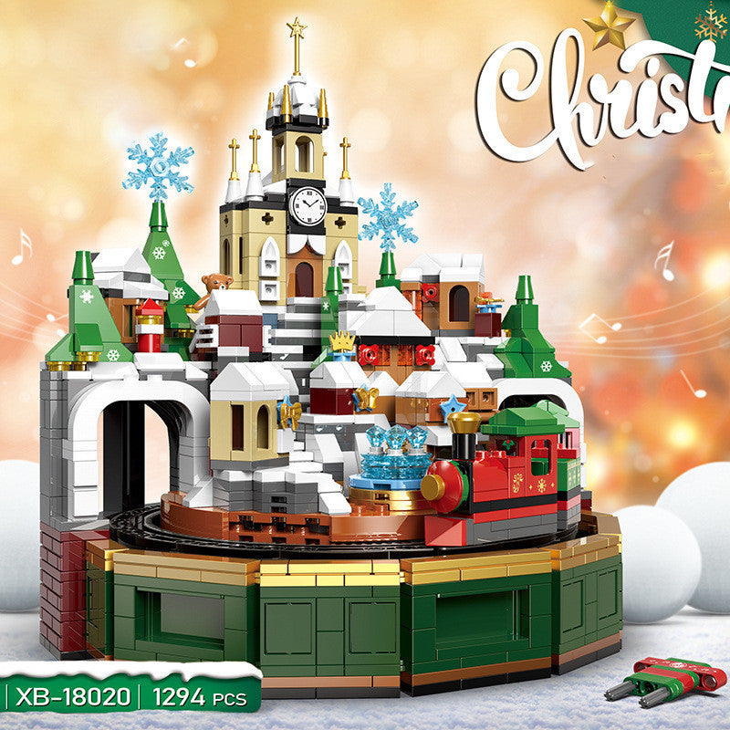 18020 weihnachten Burg Musik Box Baustein Spielzeug
