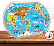 Holz Puzzle Welt kinder Spielzeug Geschenk Baby Pädagogisches Spielzeug
