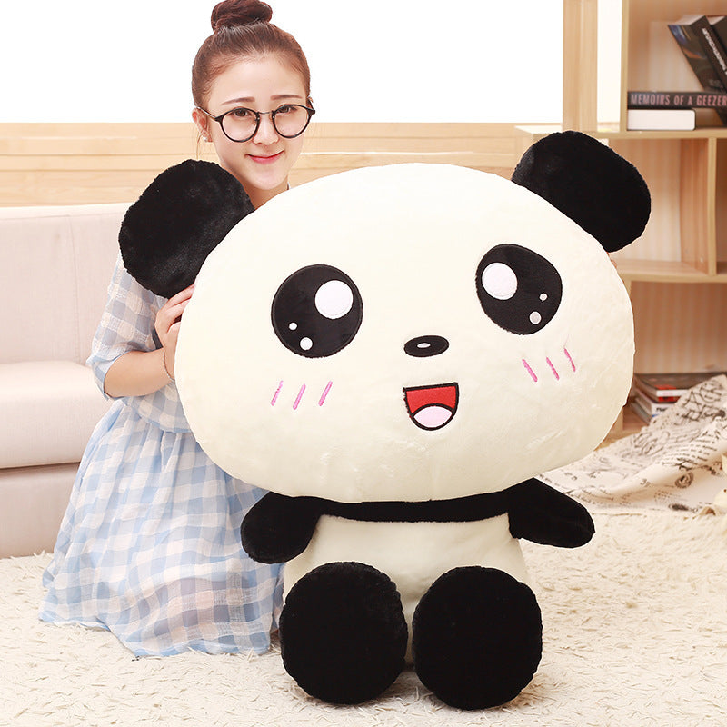 70cm Kawaii Großen Kopf Panda Plüsch Spielzeug Gefüllte Weiche Tier Kissen Cute Bear Geschenk für Kinder Kinder Baby Mädchen geburtstag Geschenk