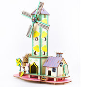 Holz Jigsaw Puzzle (kindliche cottage) 3D drei dimensional Jigsaw Puzzle Children''s geistigen spielzeug und kleine geschenke großhandel