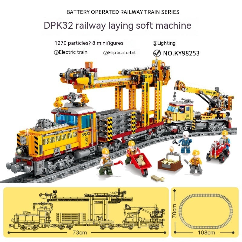 mytooy Modellzug mit Schienen Klemmbausteine