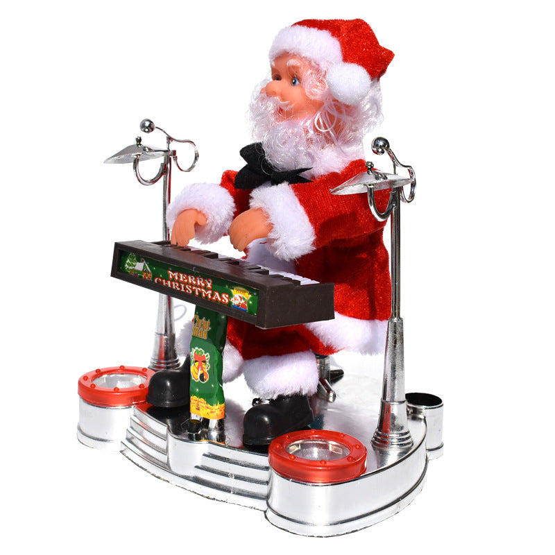 Elektrische Santa Claus Spielen Instrumente Musik Puppe Geschenk Spielzeug Dekoration
