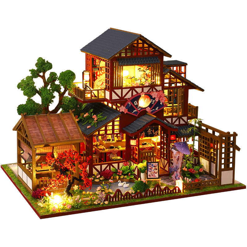 Handgemachte Montage von japanischen Stil Haus Modell Spielzeug