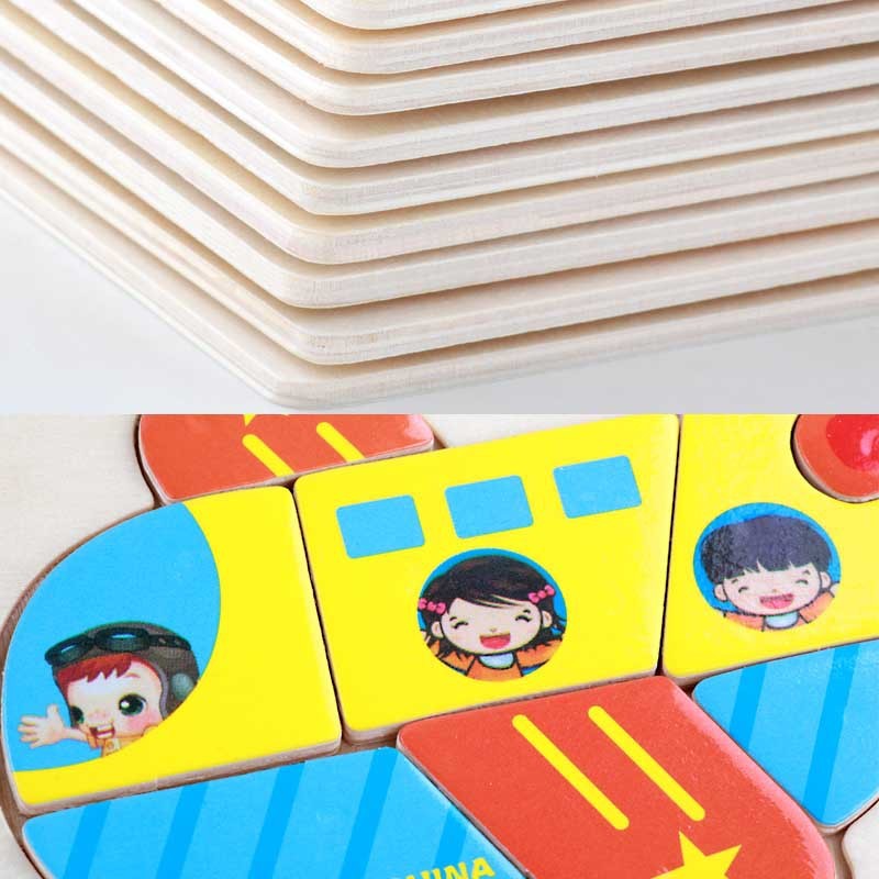 Holz drei dimensionales Kinderspiel zeug