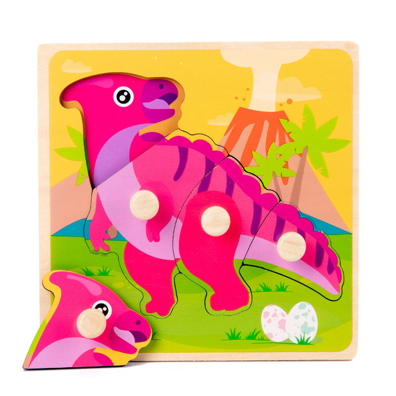 Kinderspielzeug Holz Neu 3D Dreidimensionale Holz-Pegs Handgreif-Puzzle