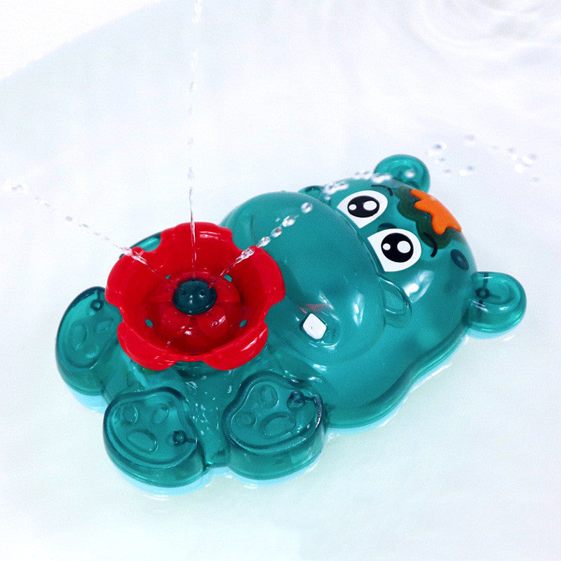 "Baby-Badespielzeug für Kinder, die im Wasser spielen – Elektrischer Sprinkler-Hippo-Duschkopf"