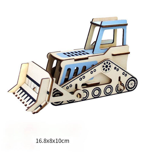 Bulldozer holz 3D drei-dimensionale mosaik kinder intelligenz spielzeug