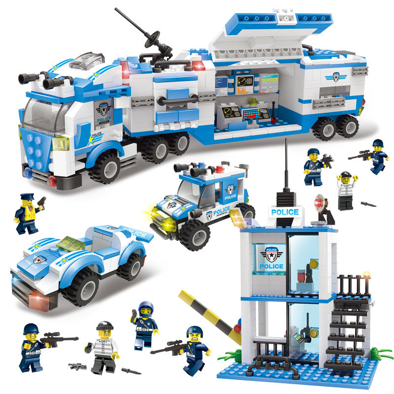 Military aircraft carrier polizei bausteine kinder montiert DIY spielzeug