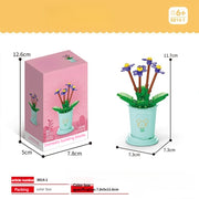 Bausteine Blumentopf DIY kleine Partikel Pädagogisches Spielzeug Desktop Dekoration Puzzle