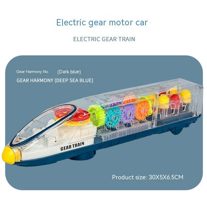 Transparentes Zahnrad Auto CRH Harmony Elektrisches Universal licht Kinder pädagogisches Spielzeug