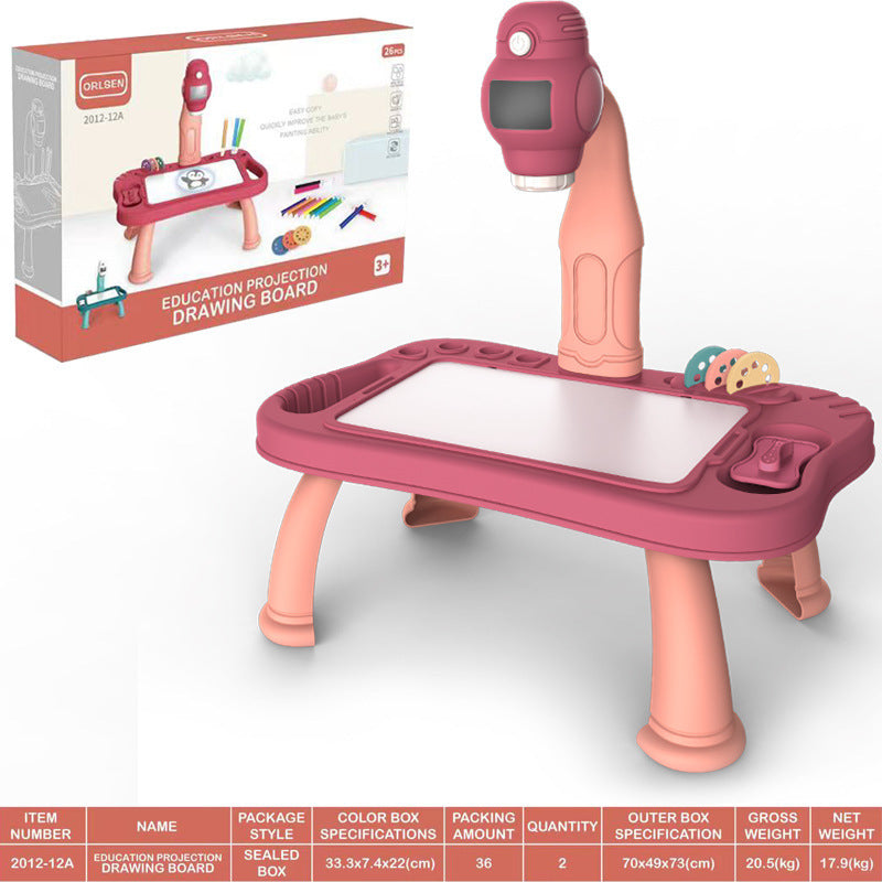 Led Projektor Kunst Zeichnung Tisch Spielzeug Kinder Malerei Bord Schreibtisch Kunst und Handwerk Projektion Pädagogisches Lernen Geschenke Spielzeug