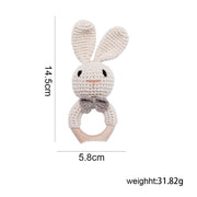 Knitted Animal Rattles Dolls Baby Soothing Toys