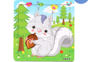 Holzpuzzle Tiere Puzzlespielzeug Frühkindliche Eltern-Kind-Spiele