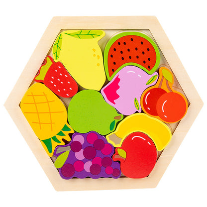 Kinder Tier Obst Kreative Drei-dimensional Puzzle Puzzle Pädagogisches Spielzeug