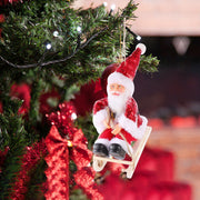 Cartoon Stoff Plüsch Santa Claus Puppen Kinderspiel zeug Anhänger Fenster Dekorationen