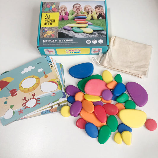 Regenbogen-Kieselsteine Kinderspielzeug Puzzle Kreativität Vorstellungskraft