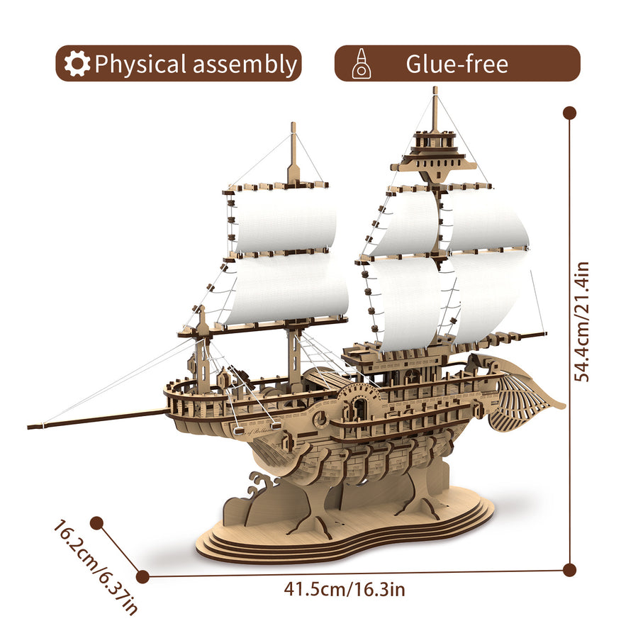 mytooy Piratenschiff Star of Belhaven Holzpuzzle