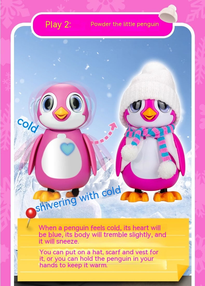 Niedliche kleine Pinguin-Simulation Elektrische Kinder Cartoon Kunststoff Haustier Spielzeug