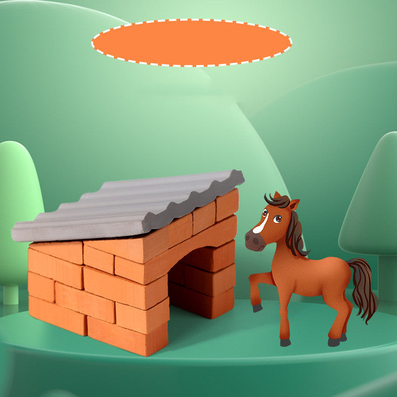 Pädagogisches Spielzeug Wenig Mason Spielzeug Mini Bauen EIN Haus