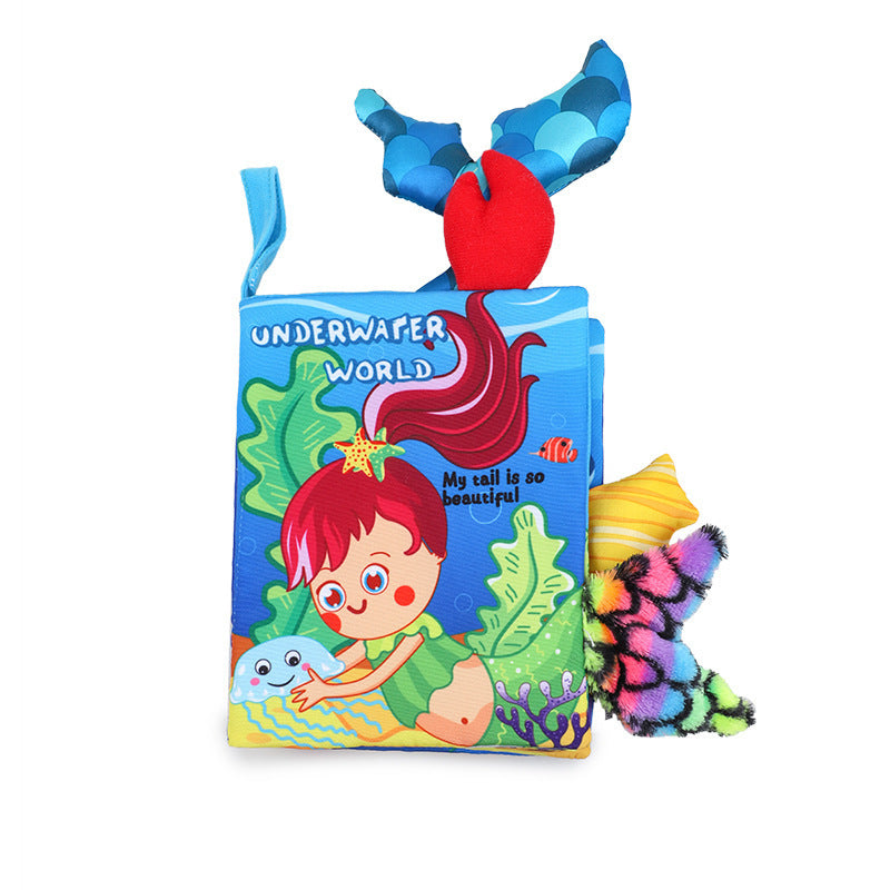 "Tier-Schwanz-Stoffbuch Frühe Bildung Stoffspielzeug für Kinder und Säuglinge"