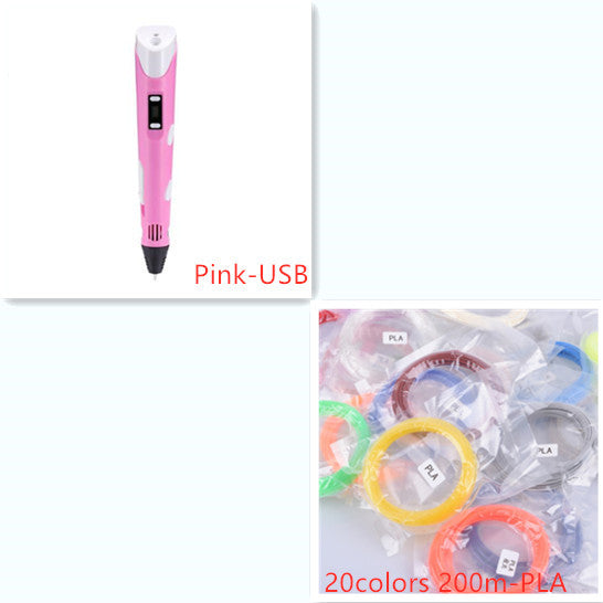3D stift (3D print pen) zwei generation graffiti 3D stereoskopischen pinsel kinder puzzle malerei spielzeug
