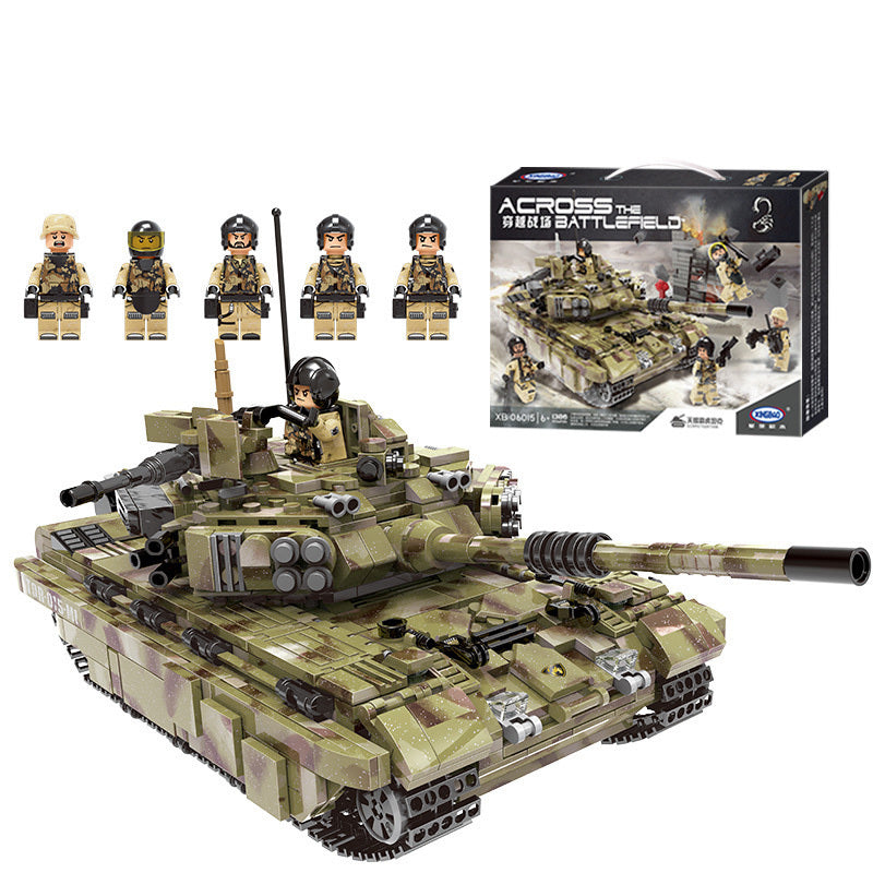 Kazi Large Panzer IV Tank 1193pcs Building Blocks Military Army Constructor set Educational Toys for Children Compatible