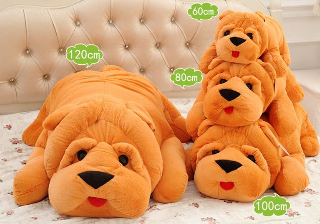 "Kawaii Tier Shar Pei Hund Plüschspielzeug Großes Stofftier Simulationshund Spielzeug Puppe für Kinder Geschenk"