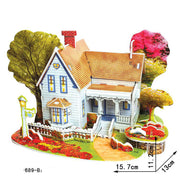 Children's 3D Three Dimensional Puzzle Paper Educational Toys Diy Building Hut