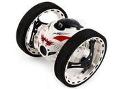 Mini Autos Bounce Auto PEG SJ88 2,4 ghz RC Auto mit Flexible Räder Rotation LED Licht Fernbedienung Roboter Auto spielzeug für Geschenke