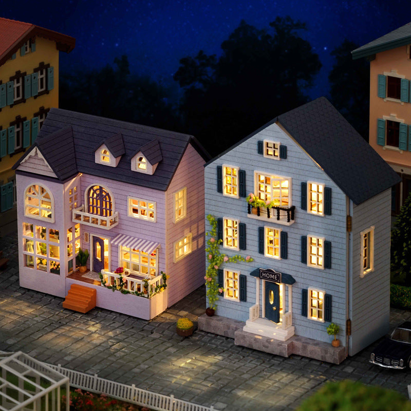 DIY Moshou Manor Glücklich Manor Holzhaus Spielzeug