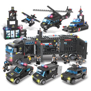 Military aircraft carrier polizei bausteine kinder montiert DIY spielzeug