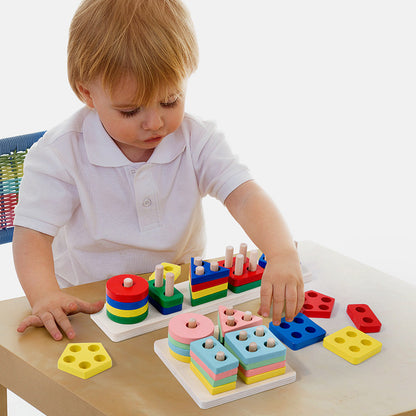 Früh kindliche Montessori-Spielzeug-Farb erkennungs blöcke für 1-3 Jahre alte Kinder