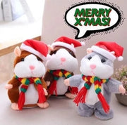 16cm Weihnachten Reden Hamster Plüsch Spielzeug Interaktive Sound Record Plüsch Hamster Stofftiere für Kinder Kinder Weihnachten Geschenk