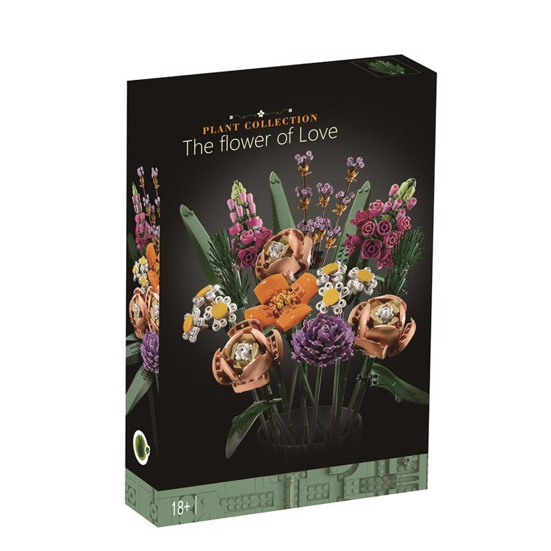 Plant Bouquet Puzzle zusammen gebaut Baustein Spielzeug