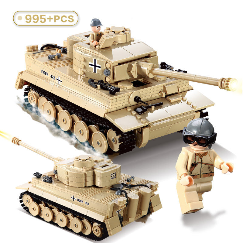 Kazi Large Panzer IV Tank 1193pcs Building Blocks Military Army Constructor set Educational Toys for Children Compatible
