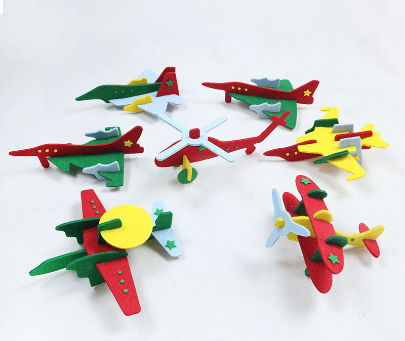 Kinder DIY-Bastelset zum Zusammenbauen von Autos und Flugzeugen – Materialpaket – Lernspielzeug