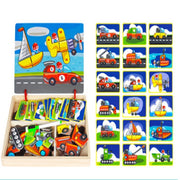 Holz Magnetischen Puzzle Spielzeug Kinder 3D Puzzle Box Abbildung Tiere Circus Schreiben Zeichnung Bord Lernen Bildung Spielzeug Für Kinder