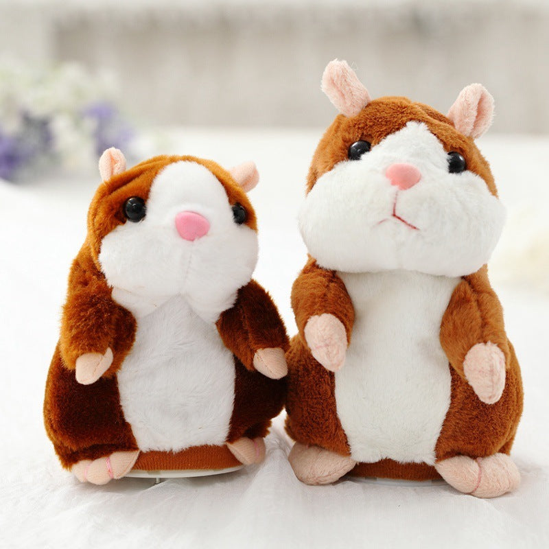 16cm Weihnachten Reden Hamster Plüsch Spielzeug Interaktive Sound Record Plüsch Hamster Stofftiere für Kinder Kinder Weihnachten Geschenk
